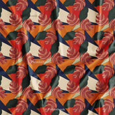 Abstract Floral Printed Fabric for Kurti Wholesale